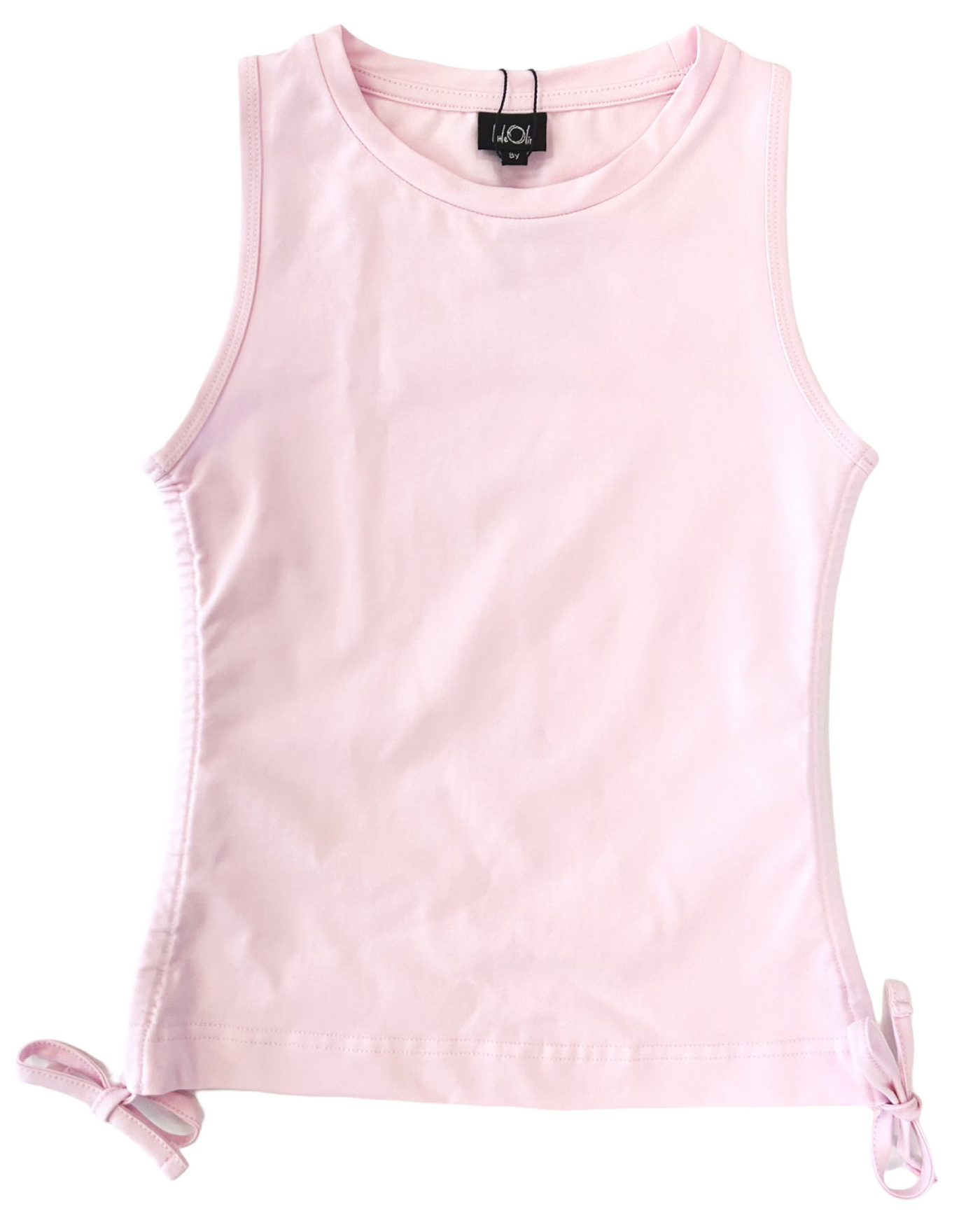 Pink Gatherd Side Jersey Top