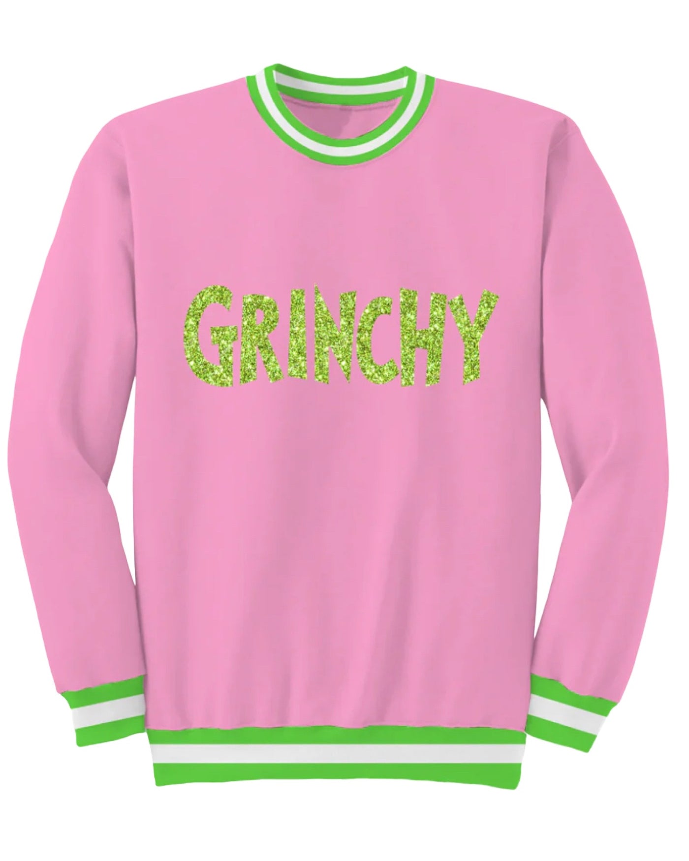 Pink Grinchy Sequin Sweater
