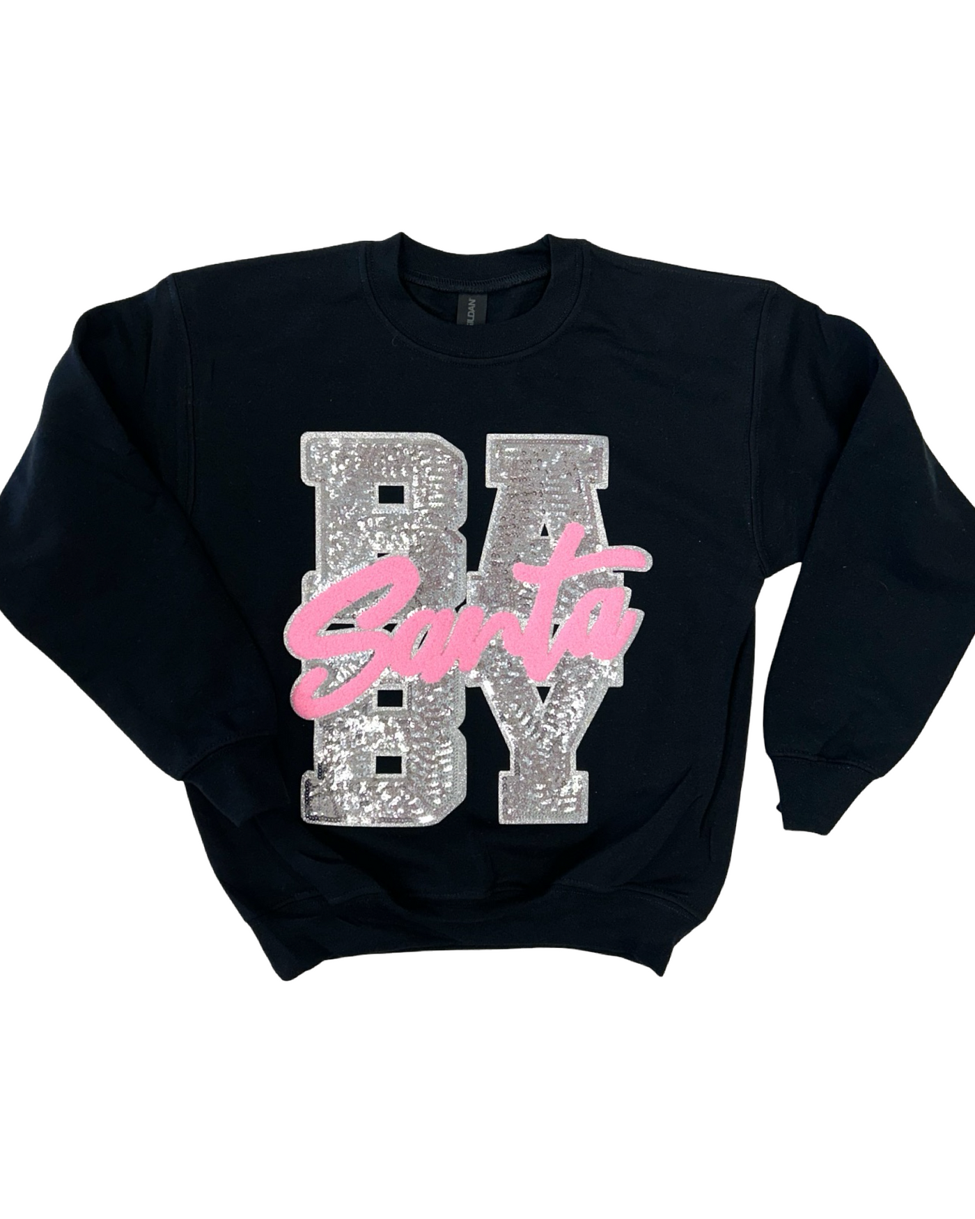 Black Santa Baby Applique Sweatshirt