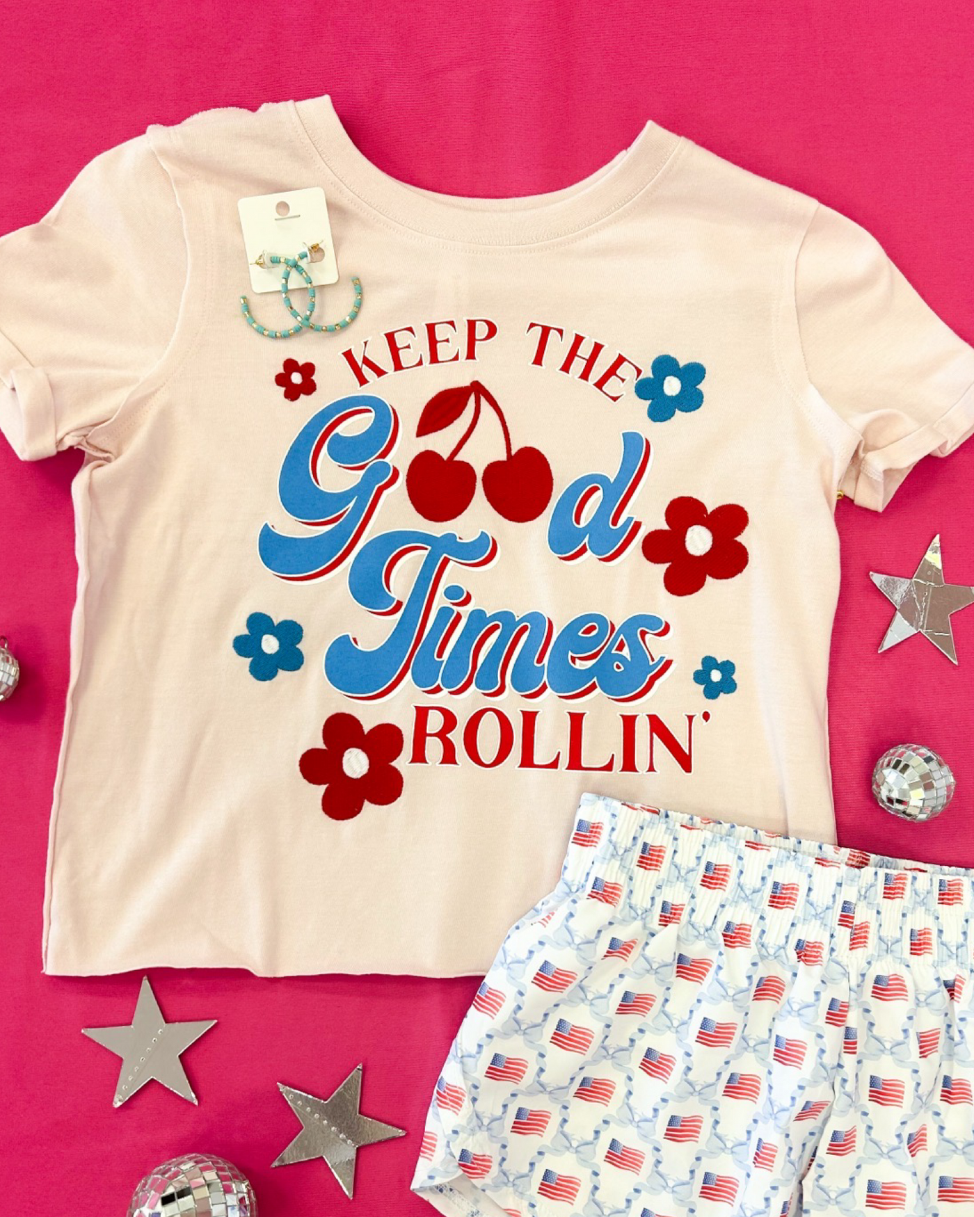 Mauve Keep the Good Times Rollin Graphic Tee