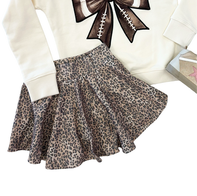 Animal Print Knit Skort