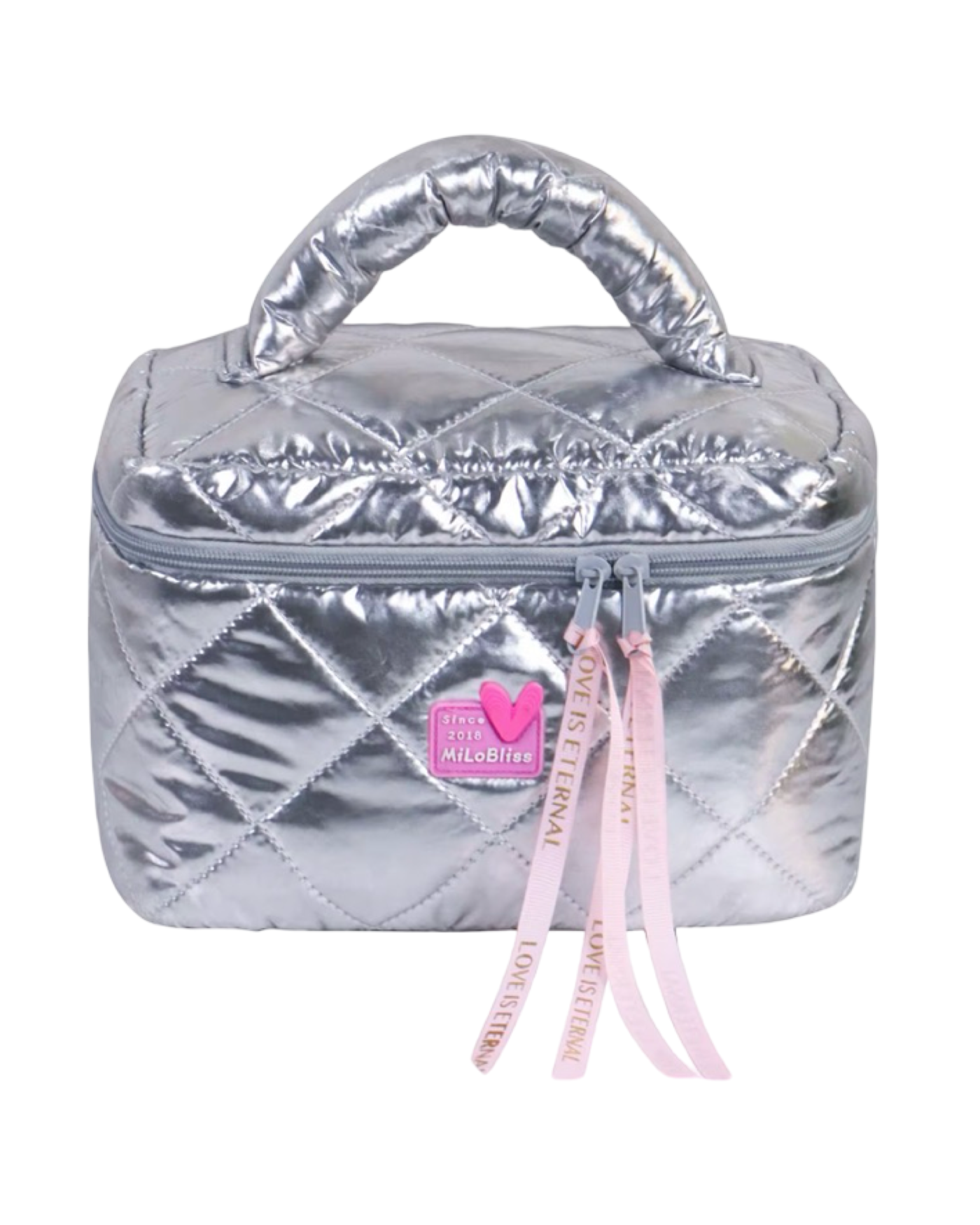 Metallic Puffer Cosmetic Bag