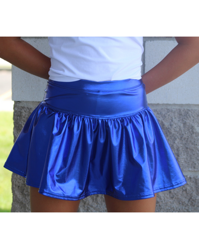 Metallic Royal Blue Skort