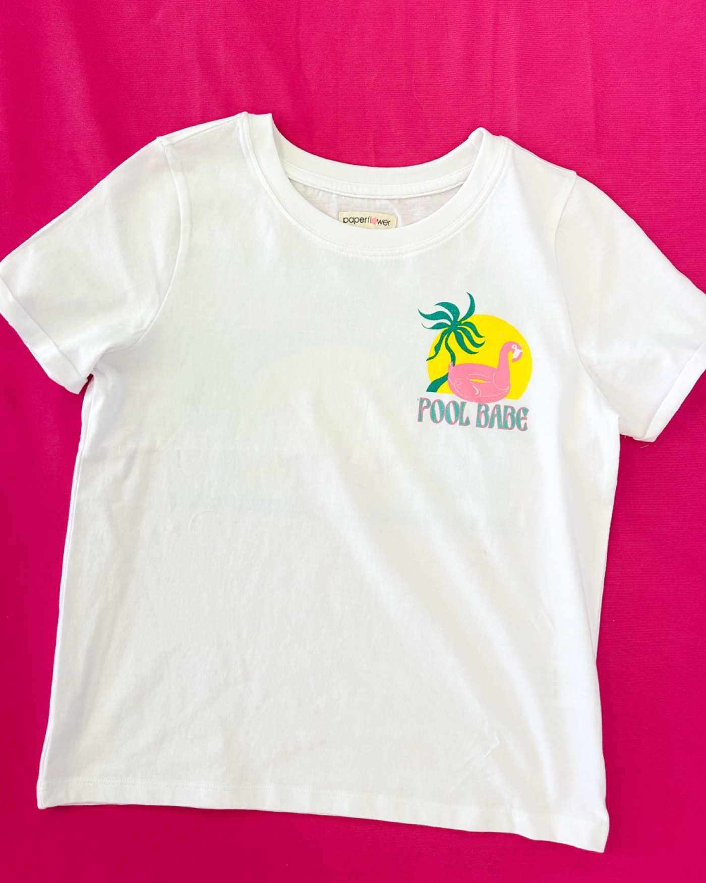 White Pool Babe Graphic Tee