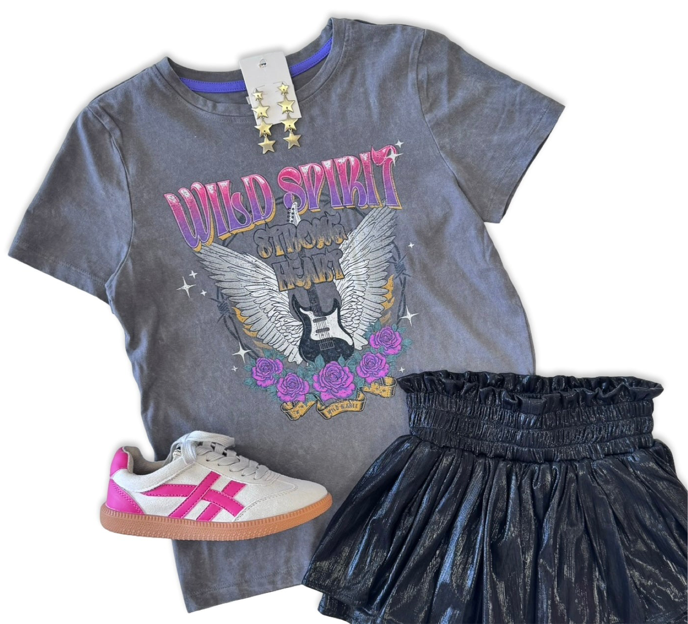 Pewter Wild Spirit Strong Graphic Tee