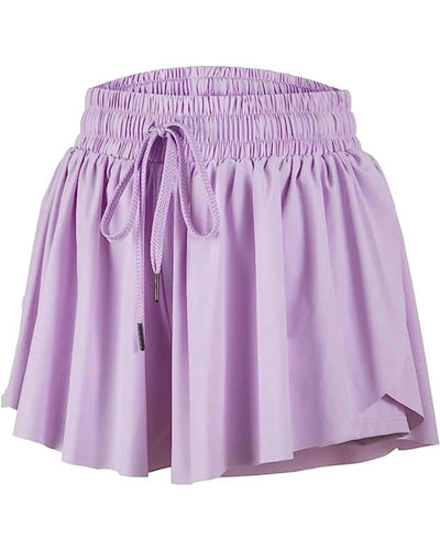 Lavender Butterfly Flowy Short