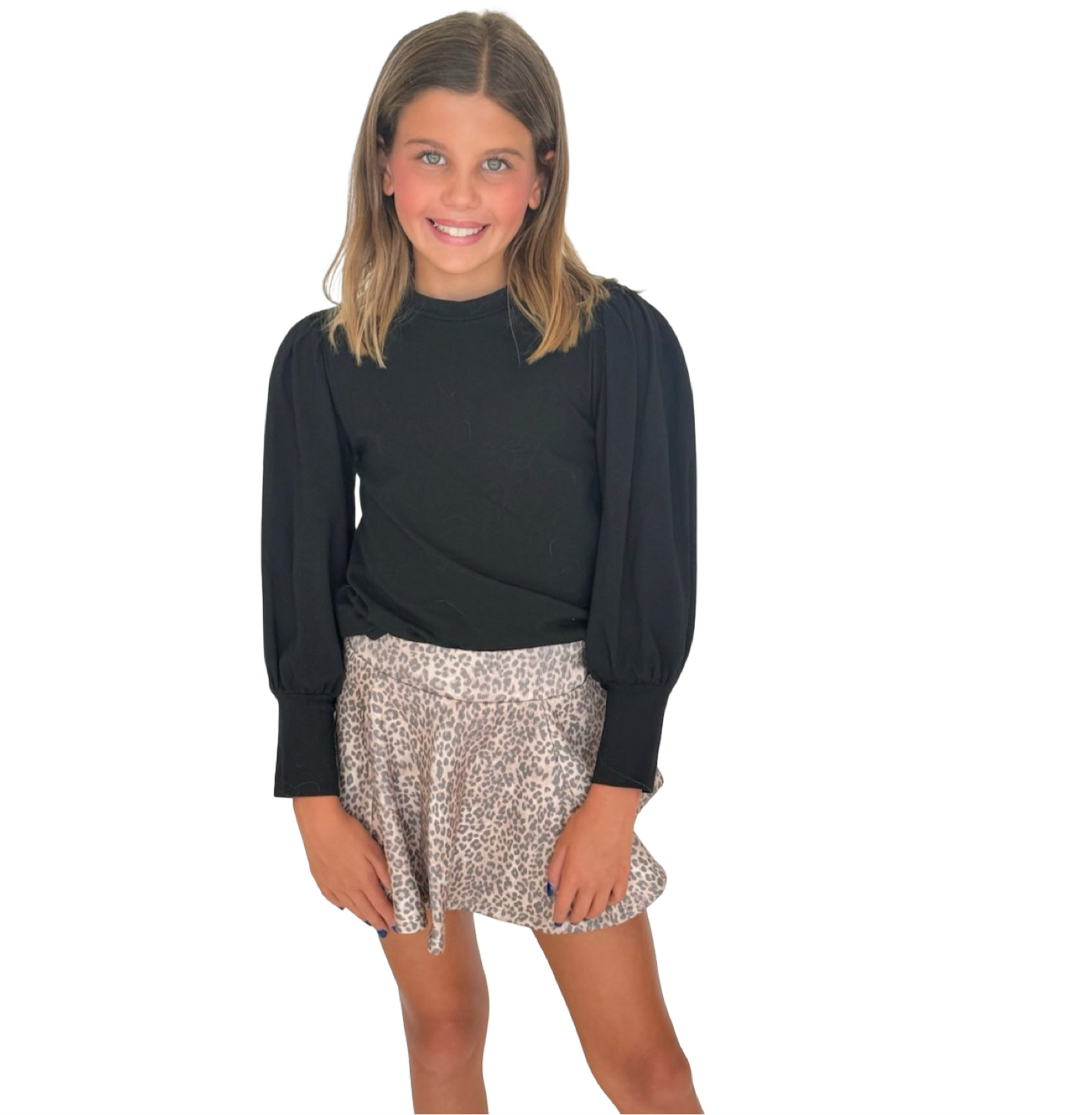 Animal Print Knit Skort