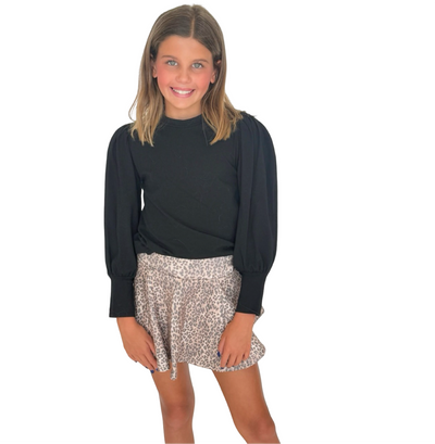 Animal Print Knit Skort