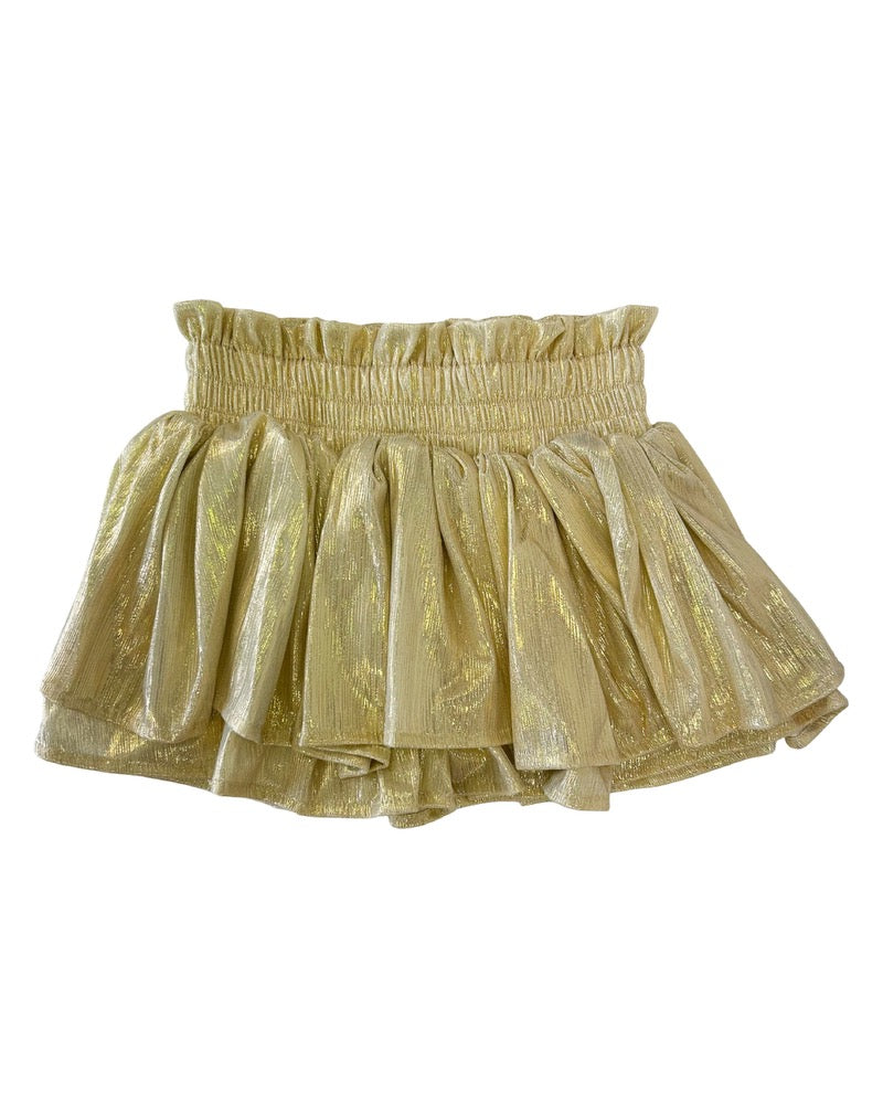Gold Shine Metallic Skort