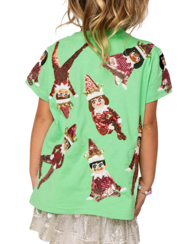 QOS Green Elf On The Shelf Tee