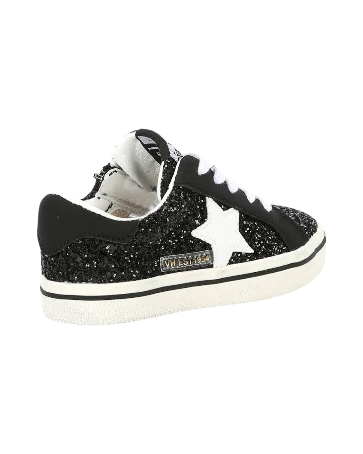 Gail Black Glitter Star Low Top