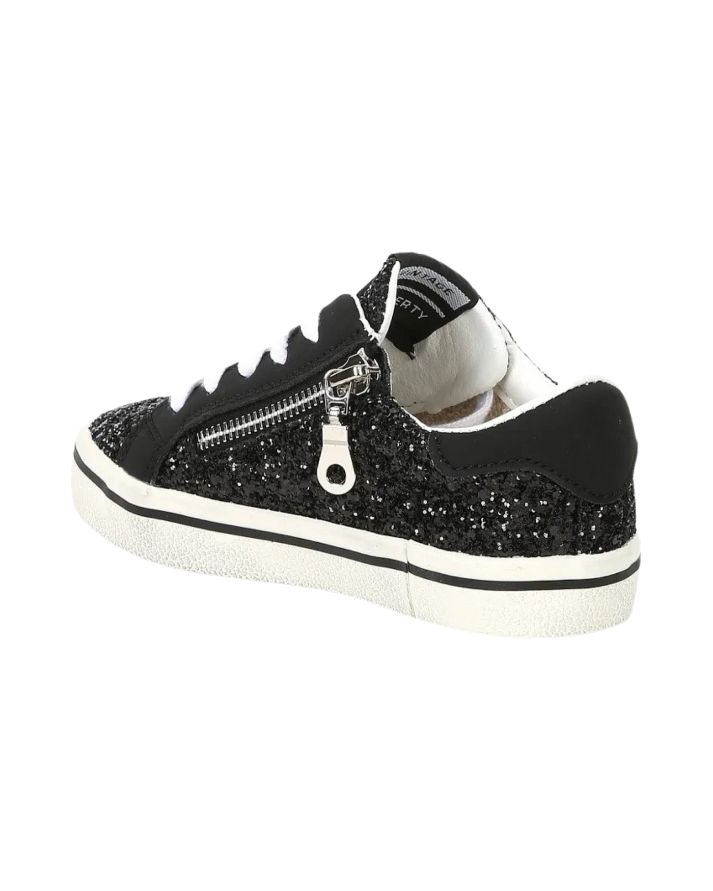 Gail Black Glitter Star Low Top