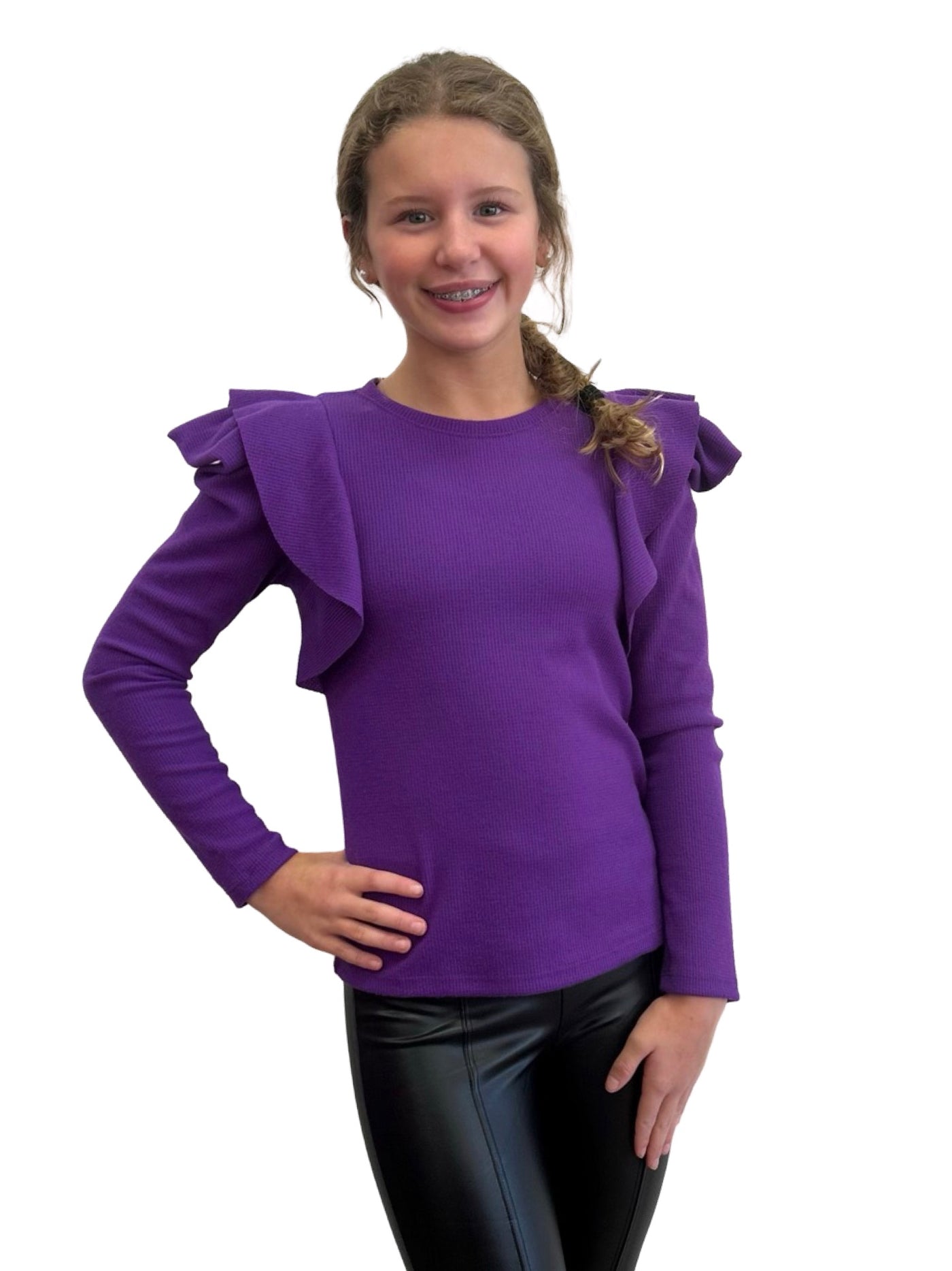 Mia New York Purple Flutter Sweater