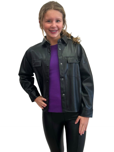 Black Leather Shacket