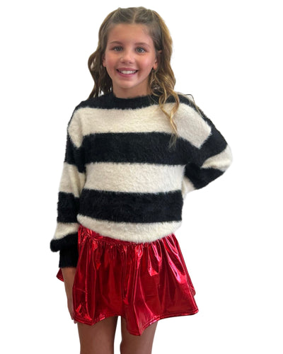 Ivory & Black Stripe Sweater