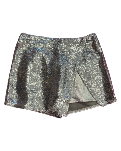 Mia New York Silver Sequin Skort