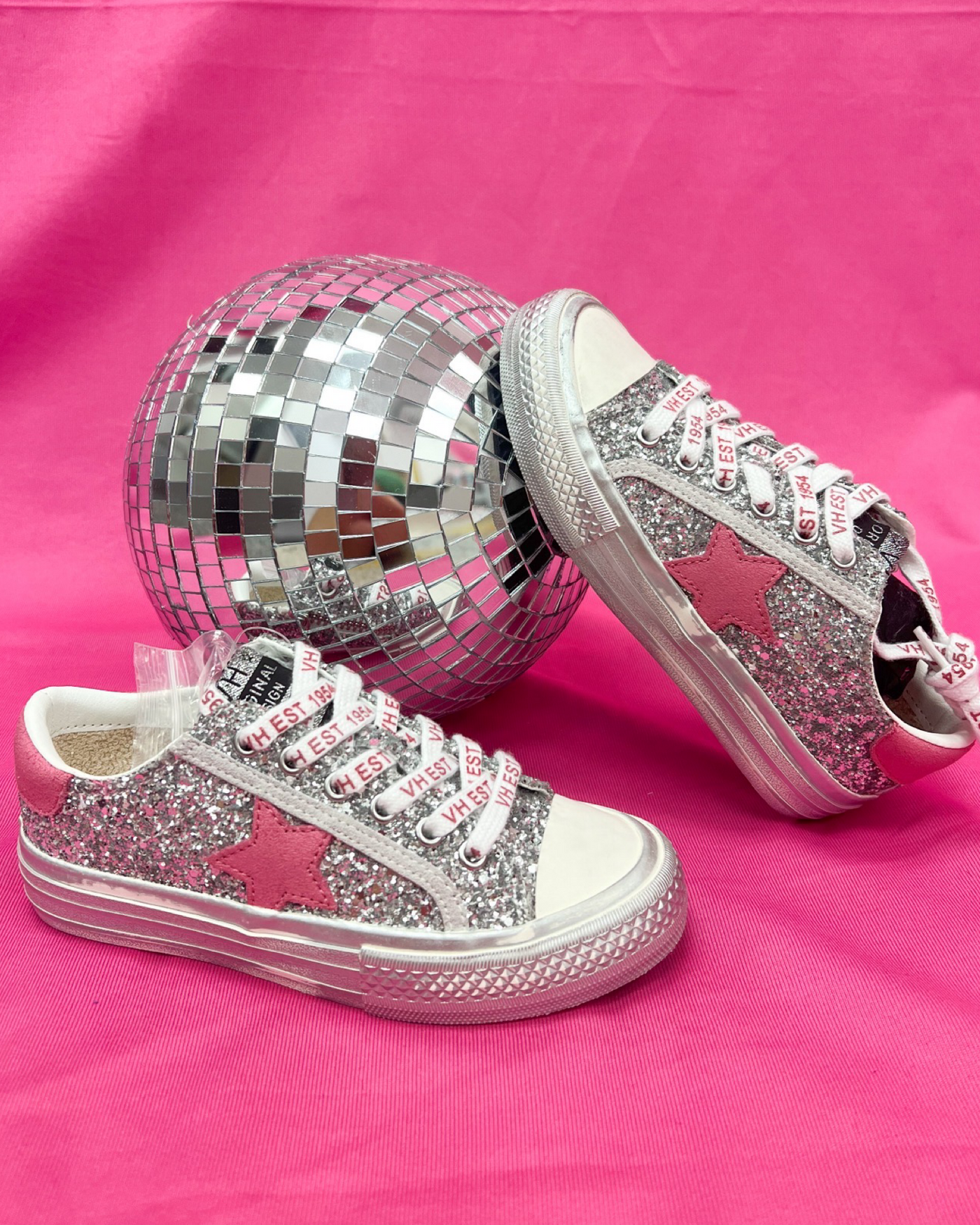 Vintage Havana Alive Silver Glitter Pink Low Top