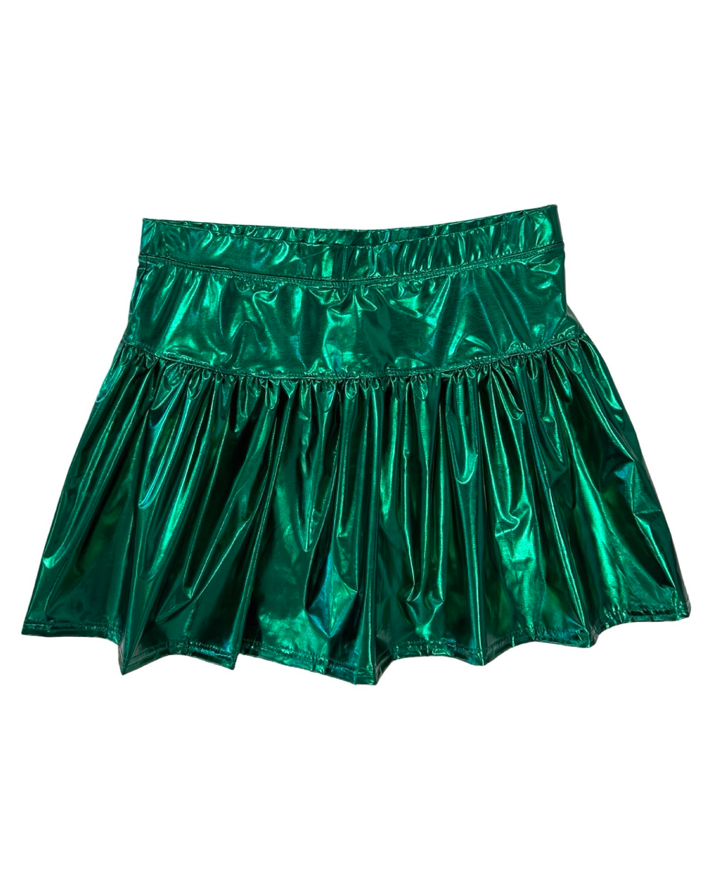 Green Metallic Skort