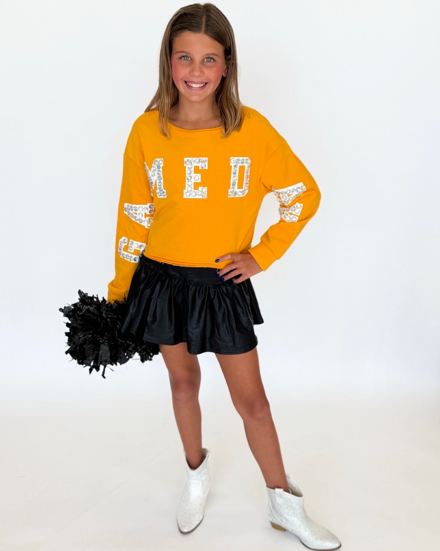 Game Day Jeweled Cropped Sweatshirt