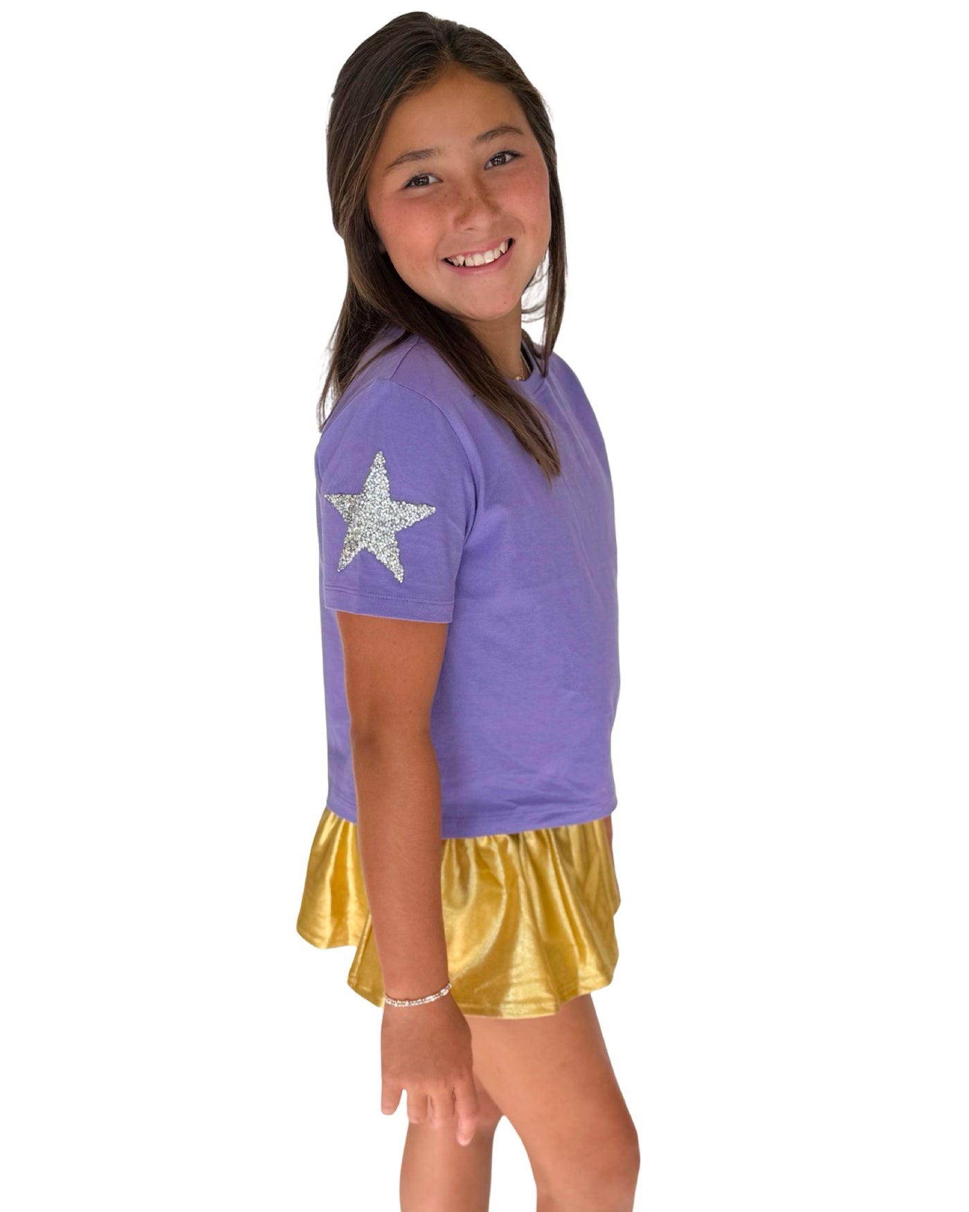 Purple Rhinestone Star Top