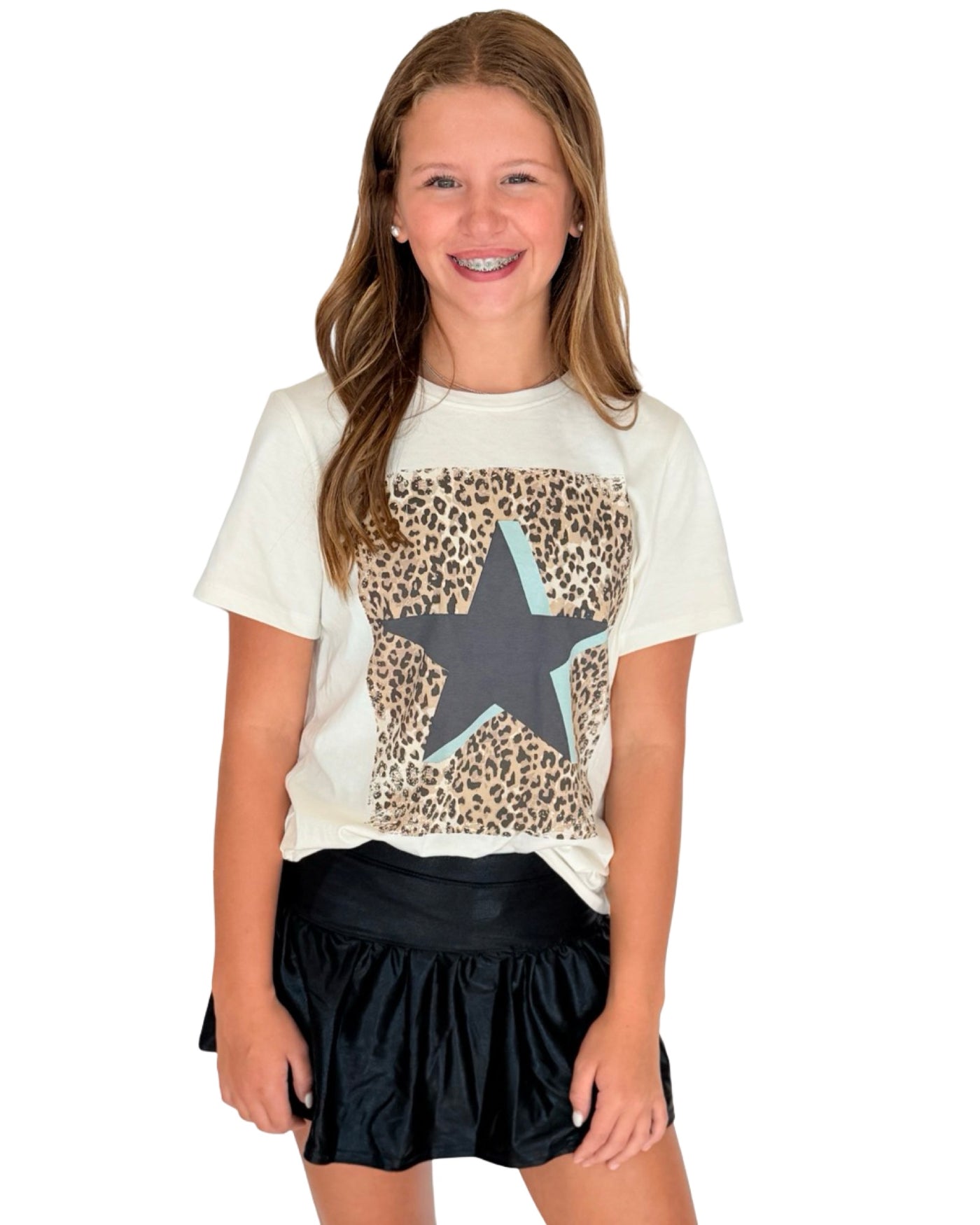 Star Leopard Graphic Tshirt