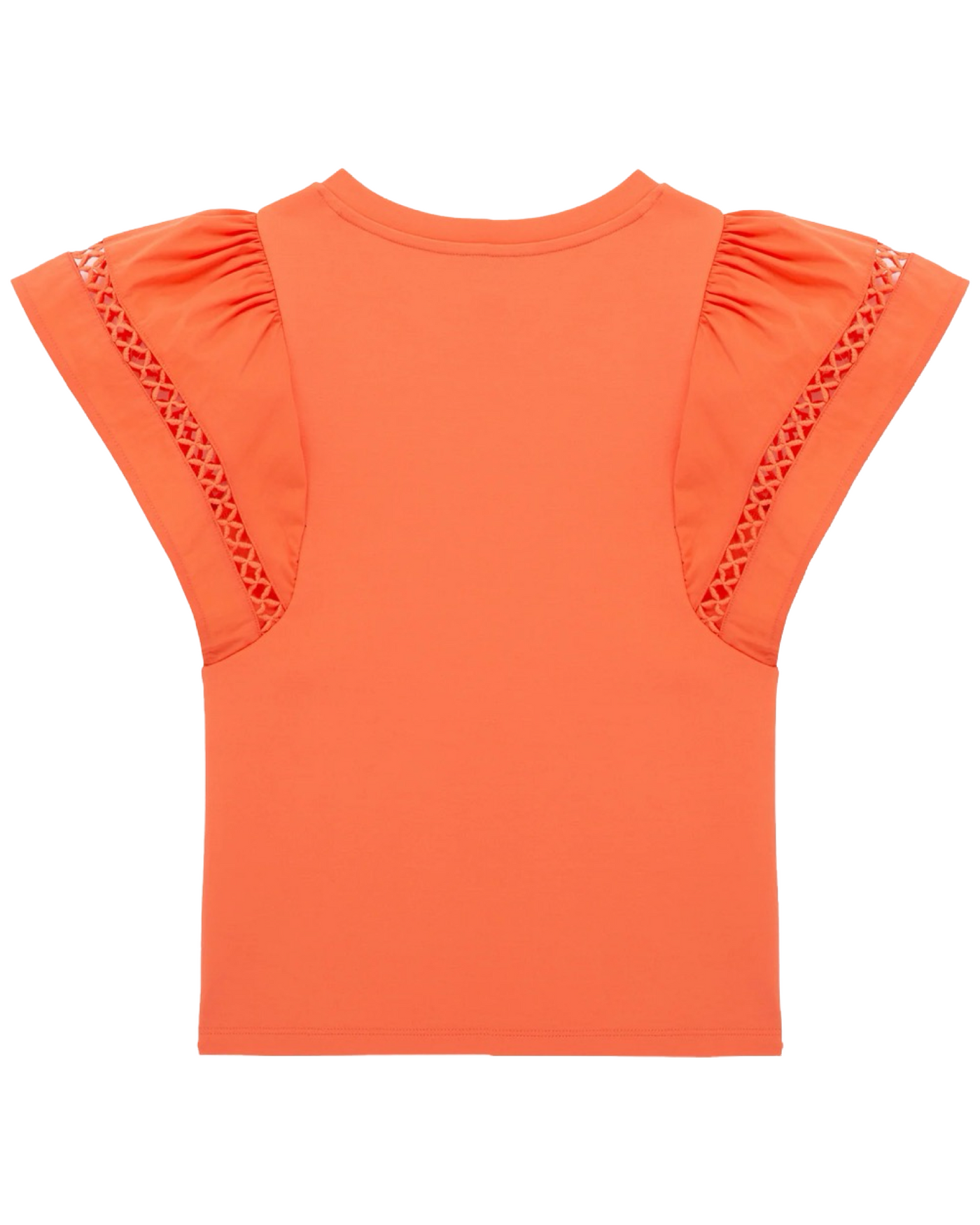 Coral Flutter Short Sleeve Top