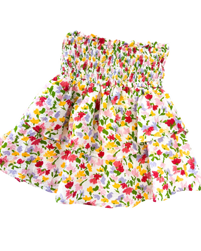 Multi Floral Smocked Skort