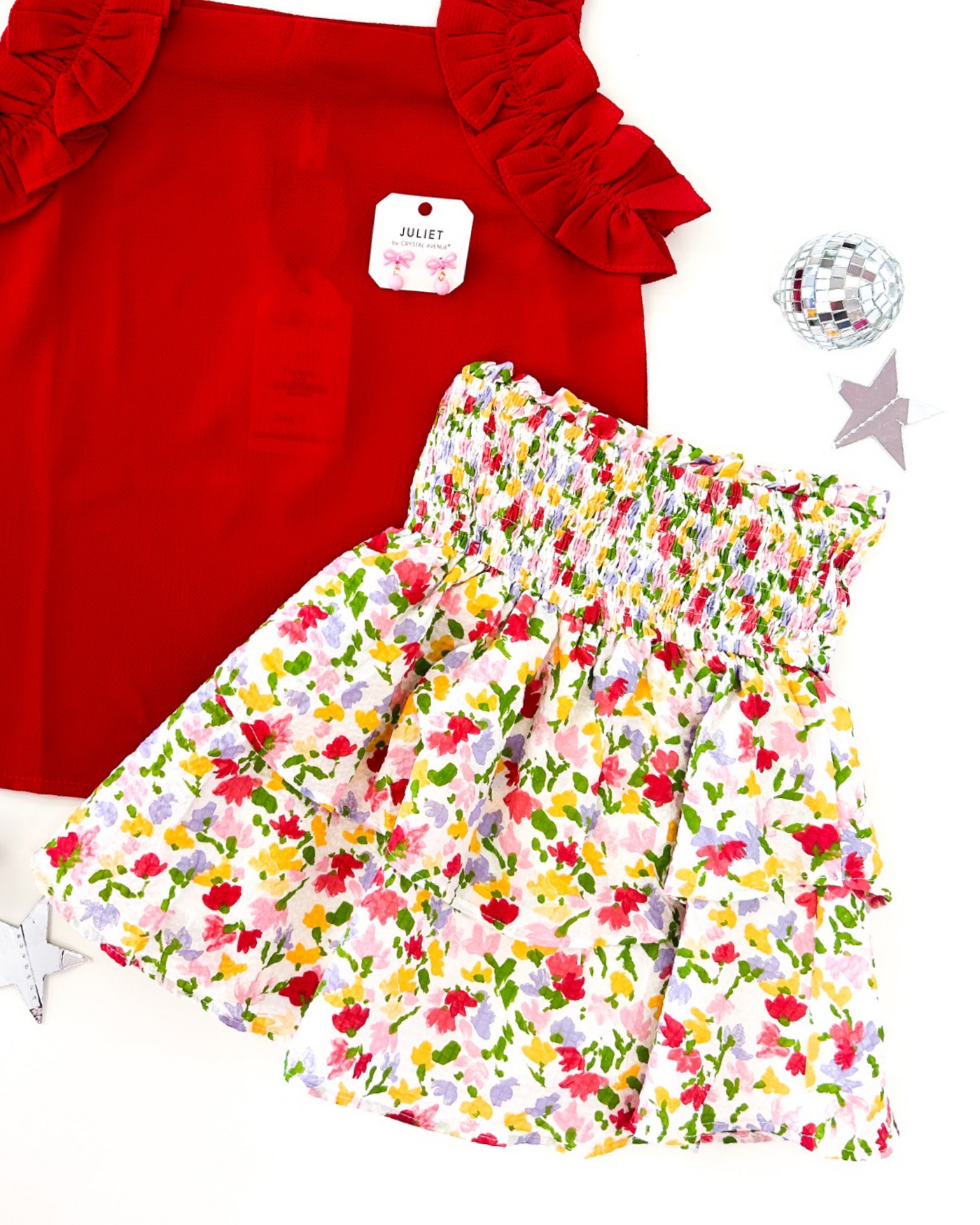 Multi Floral Smocked Skort