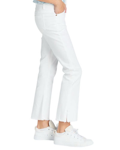 White High Rise Slim Straight Jeans