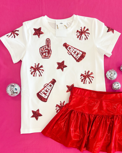 Red & White Cheer Shirt