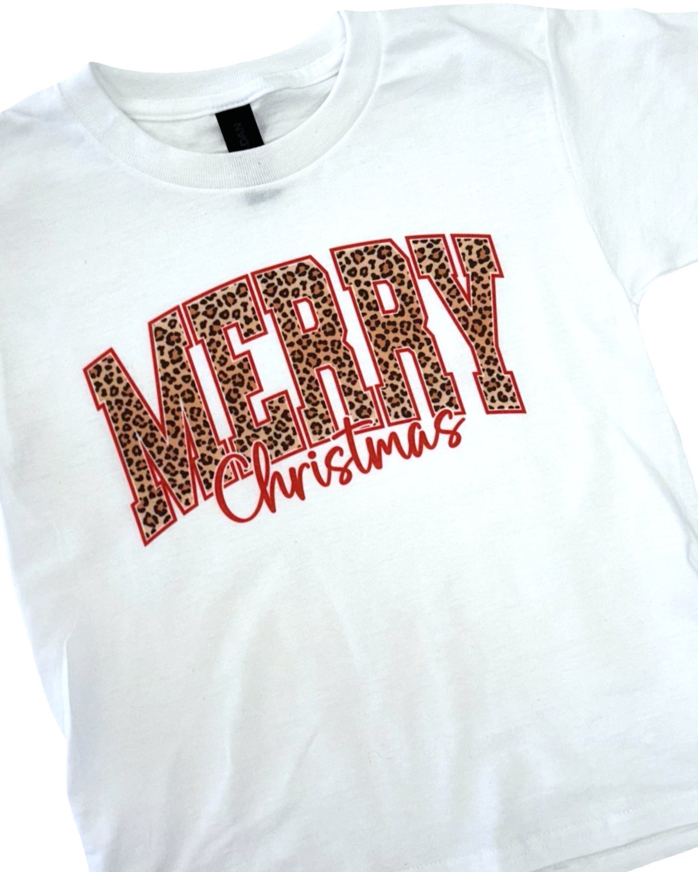Leopard Merry Christmas Graphic Tee