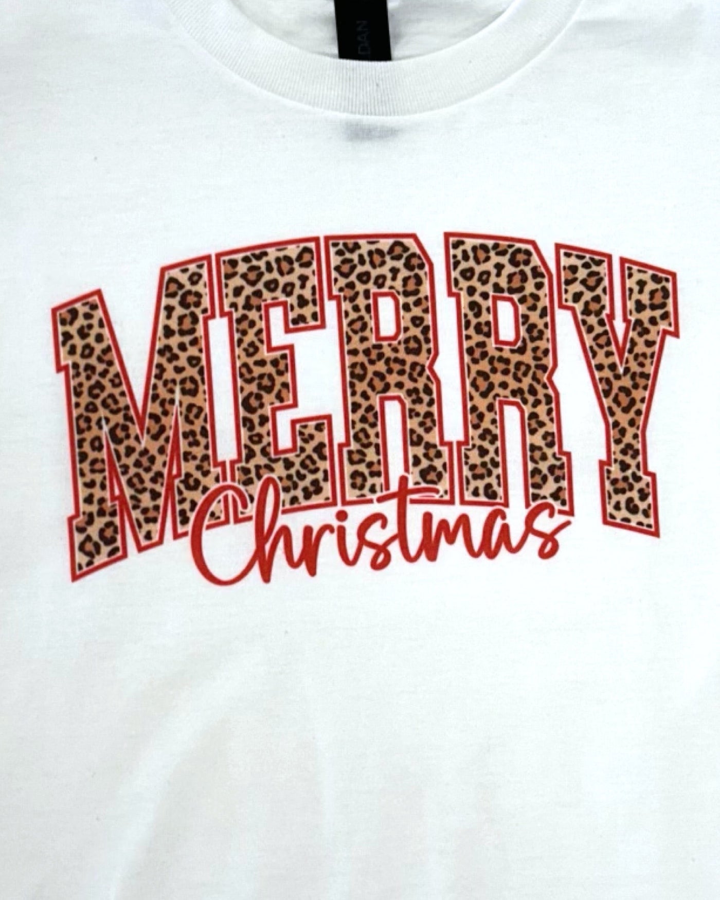 Leopard Merry Christmas Graphic Tee