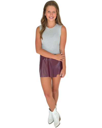 Silver Shimmer Ribbed Knit Top