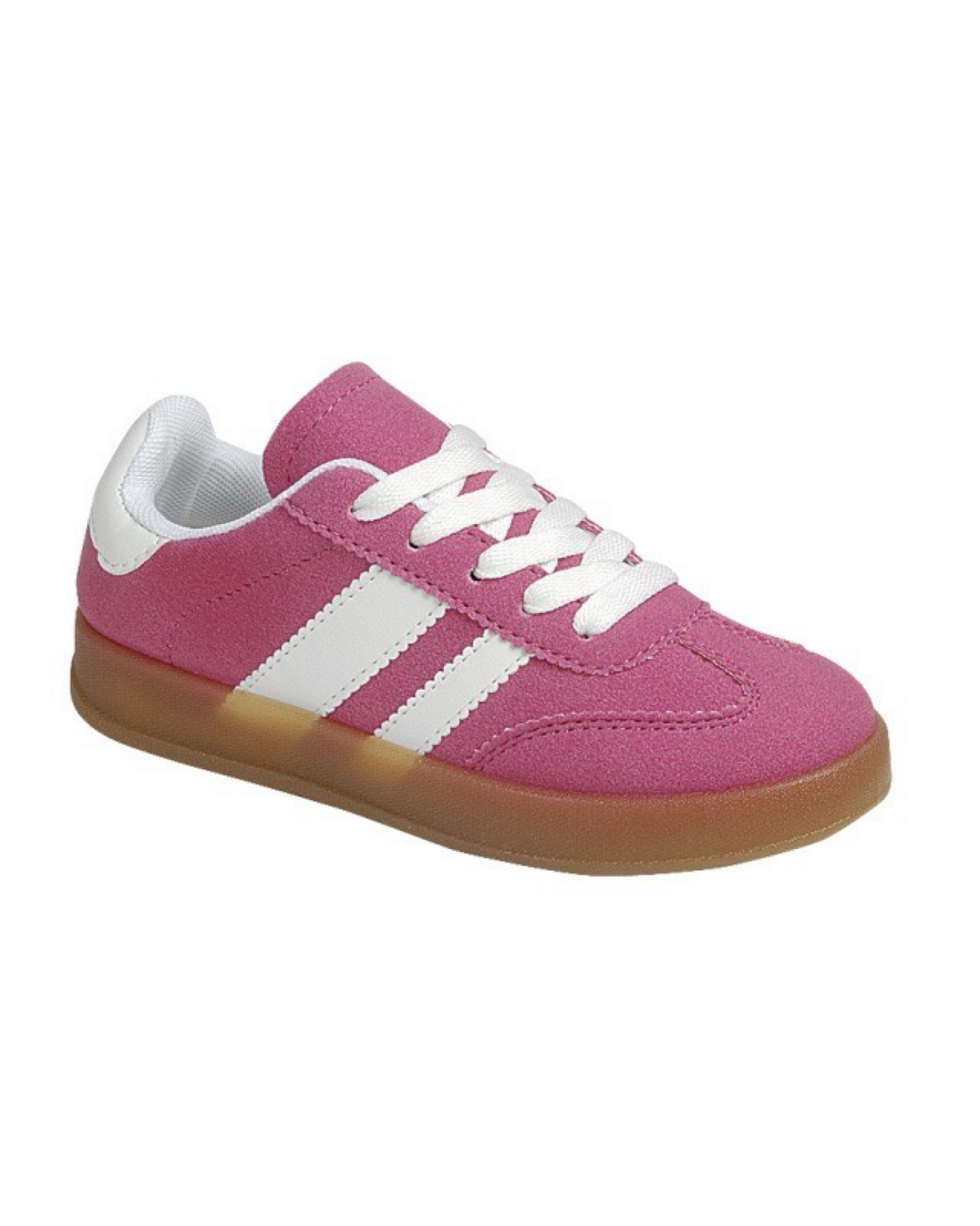 Deer Fuchsia and White Sneakers