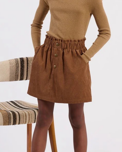 Camel Woven Skirt