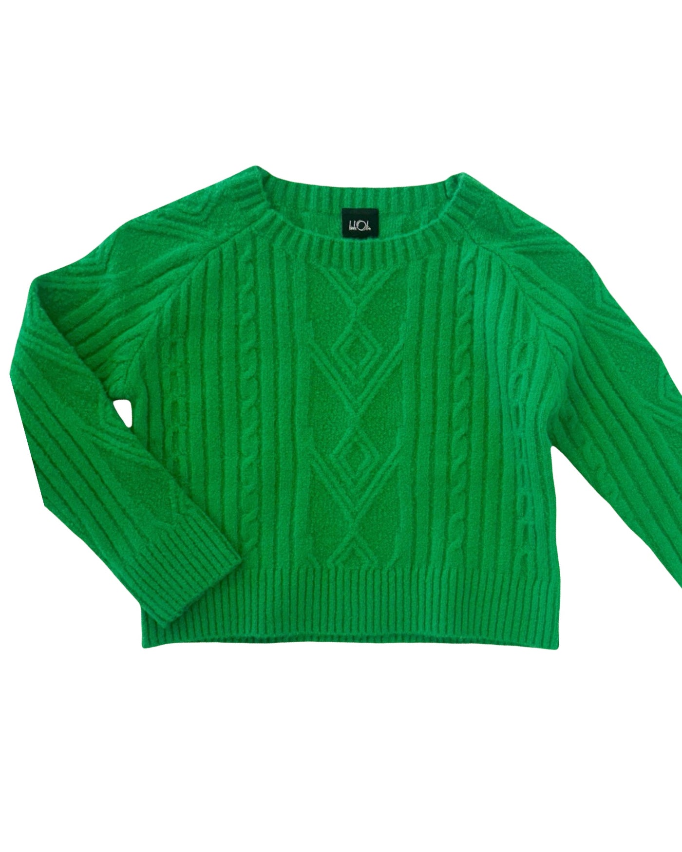 Green Braid Knitted Sweater