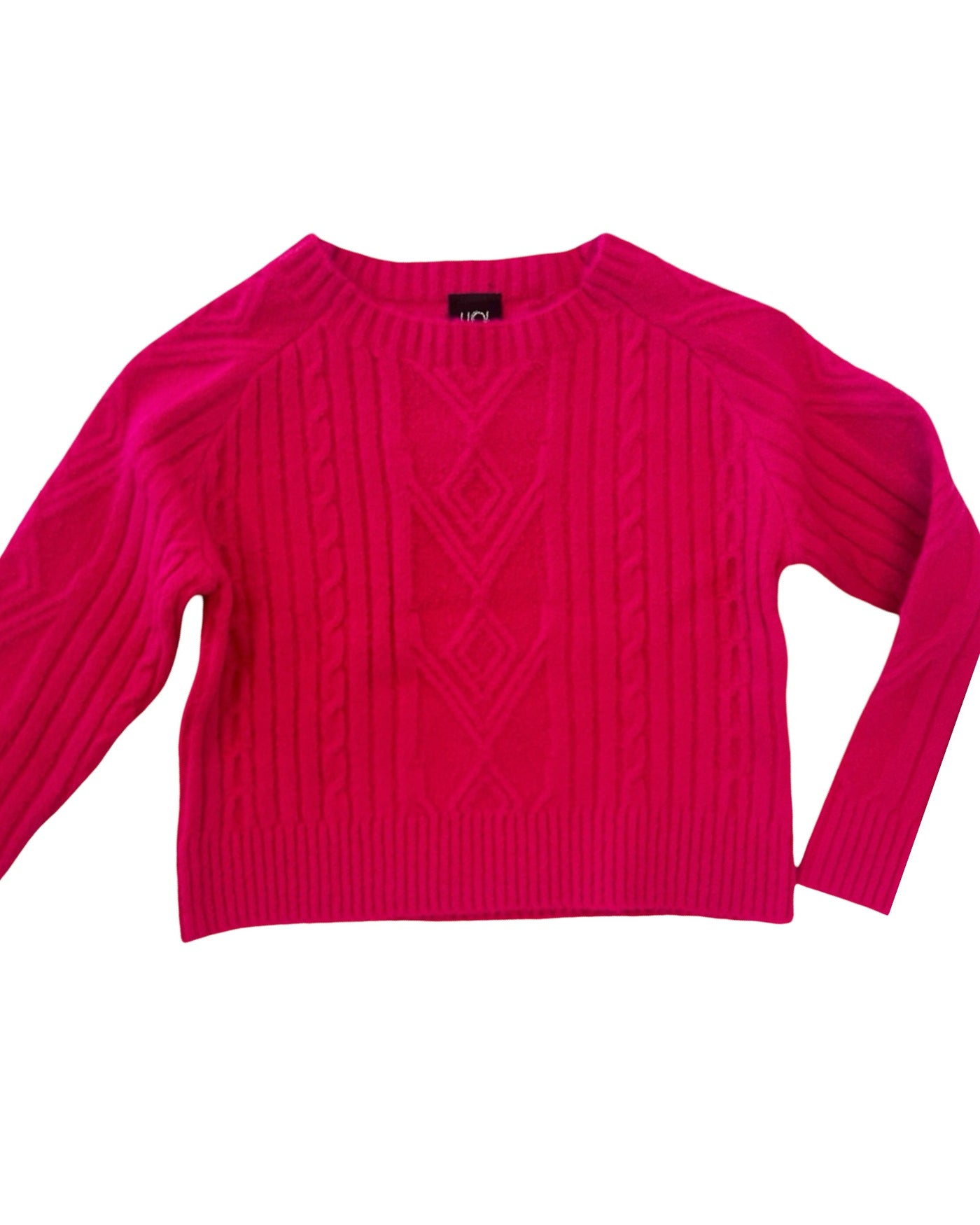 Fuchsia Braid Knitted Sweater