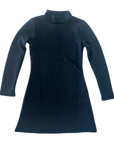Black Mock Neck Mini Dress