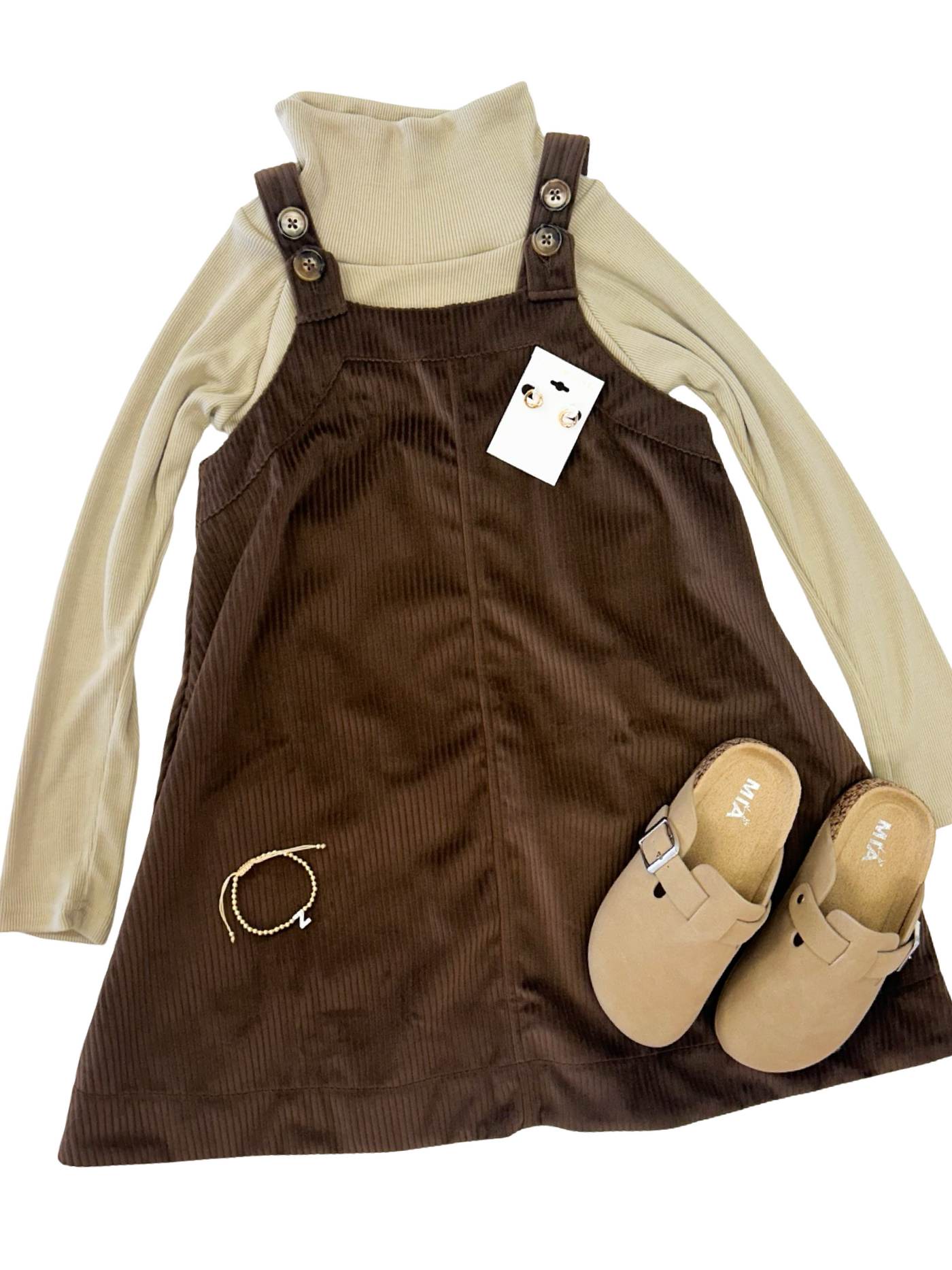 Espresso Sheila 2PC Corduroy Dress Set
