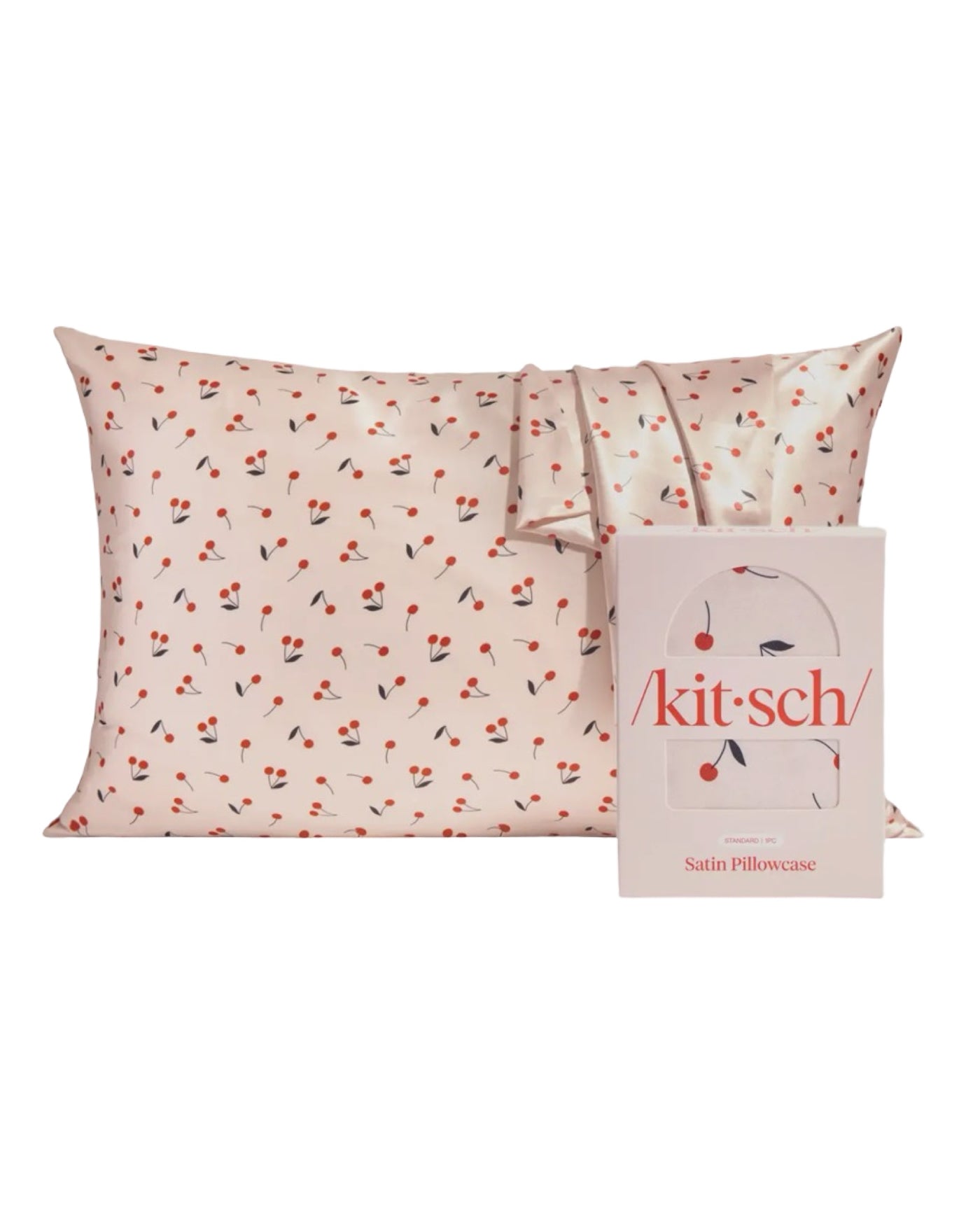 Cherry Print Satin Pillowcase