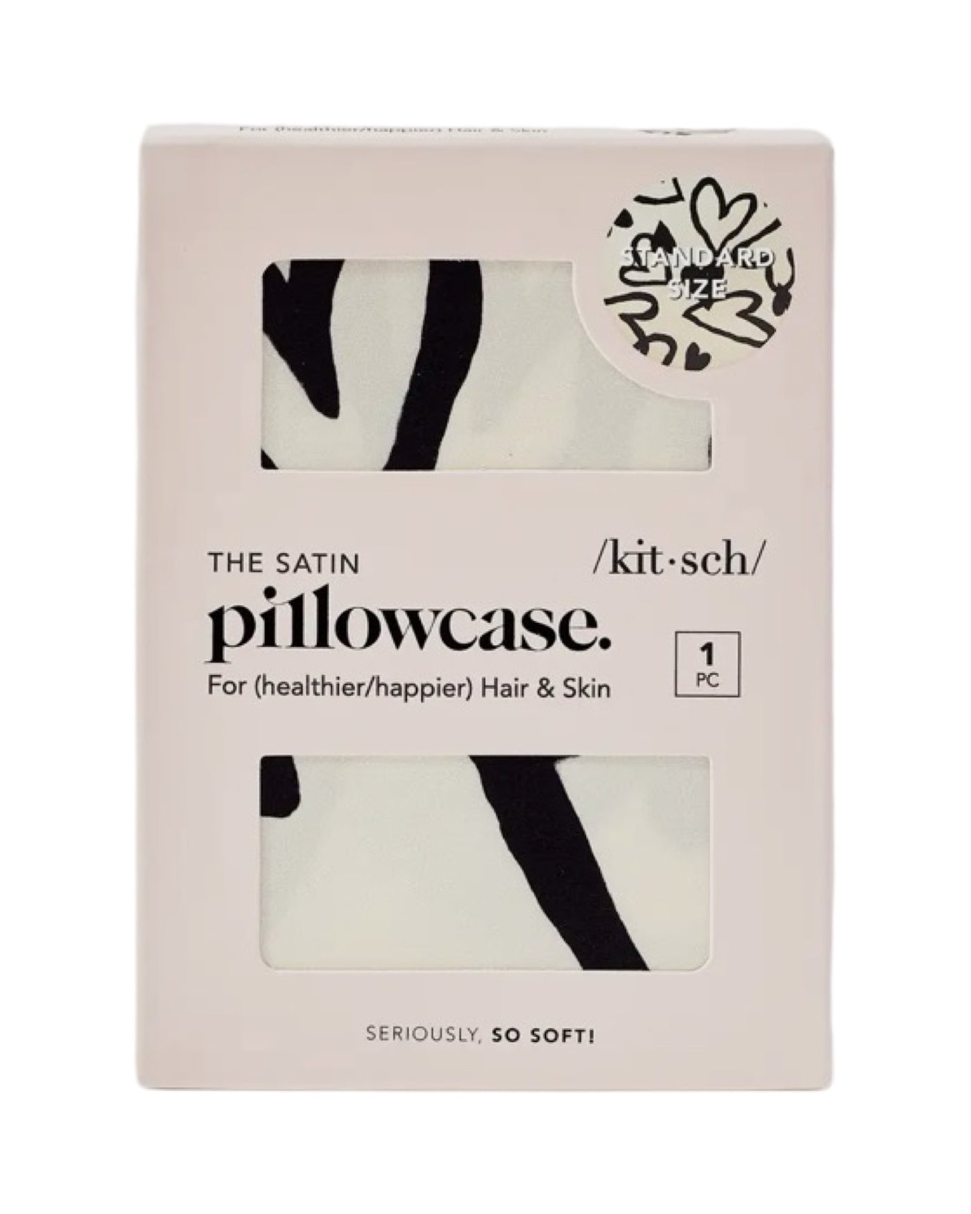 Heart Print Satin Pillowcase