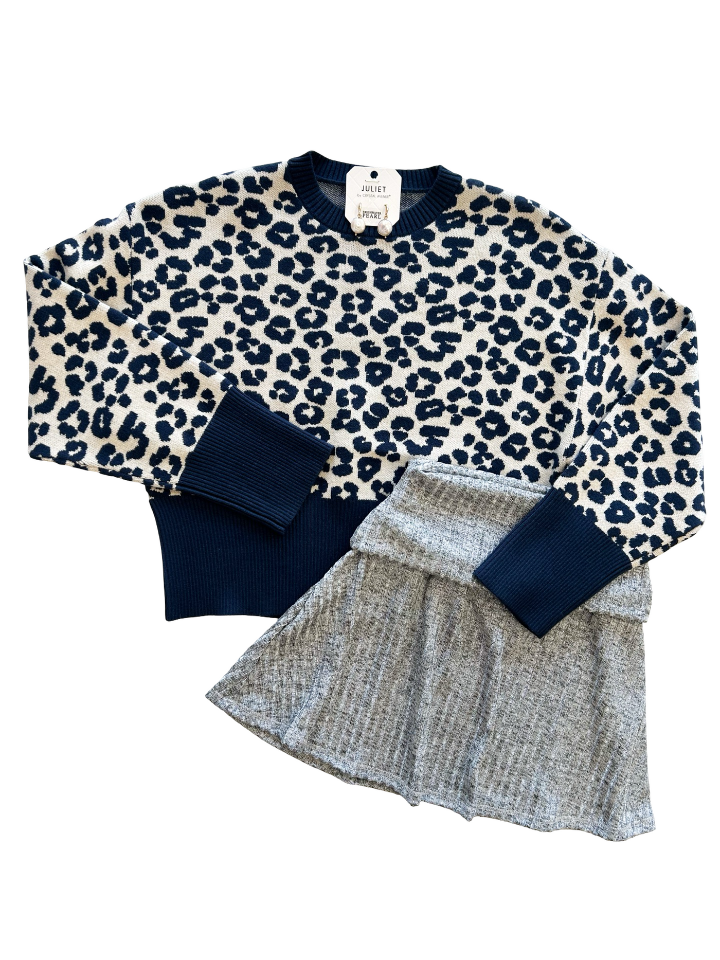 Silver Folded Over Skirt