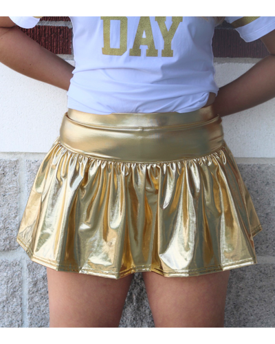 Metallic Gold Skort