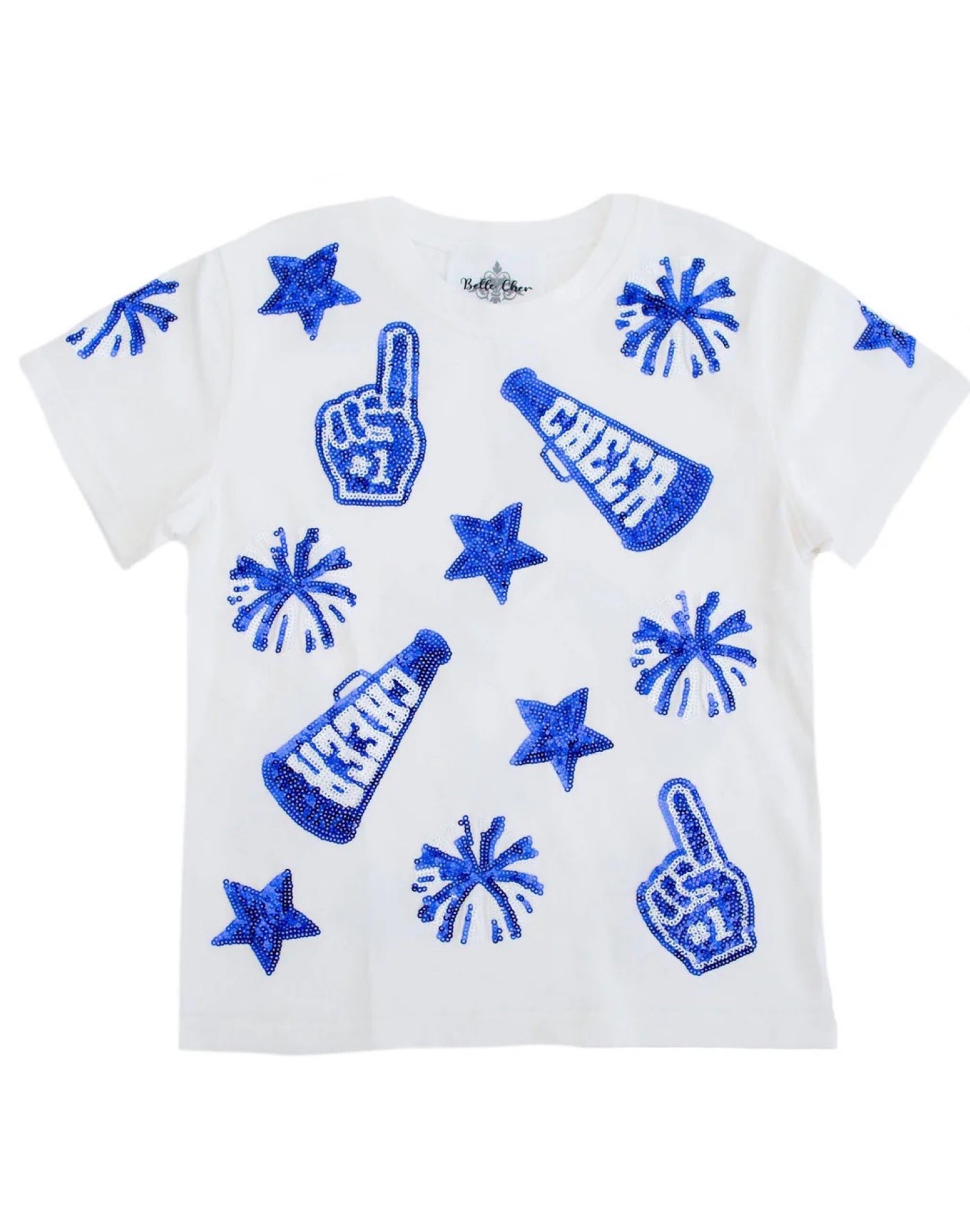 Royal Blue & White Cheer Shirt