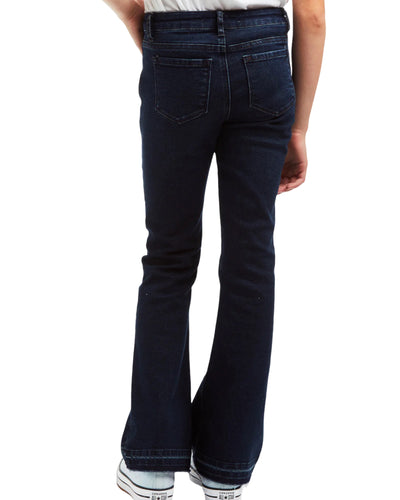 Mid Rise Flare Dark Denim Flare Jean