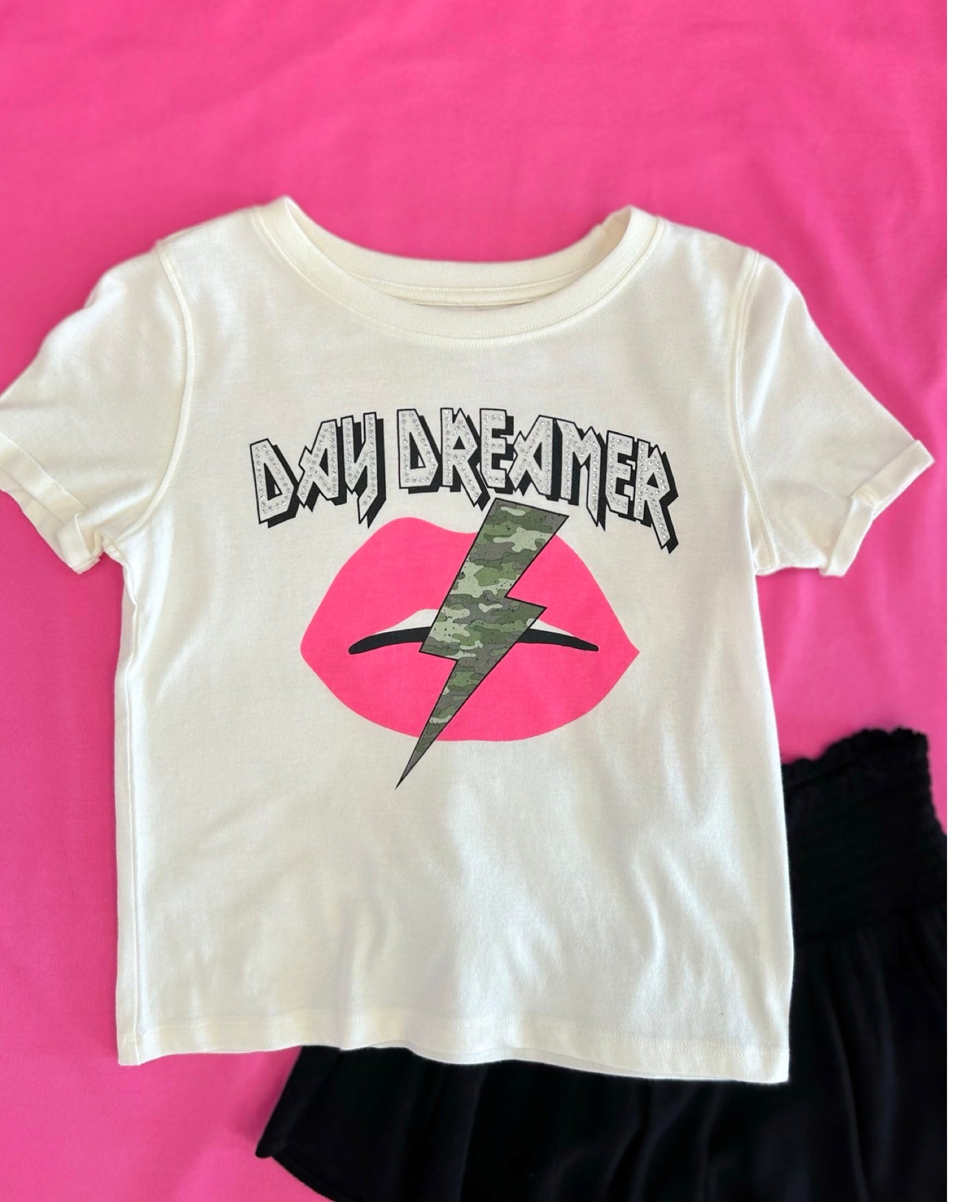 Day Dreamer Rhinestone Lips Graphic Tee