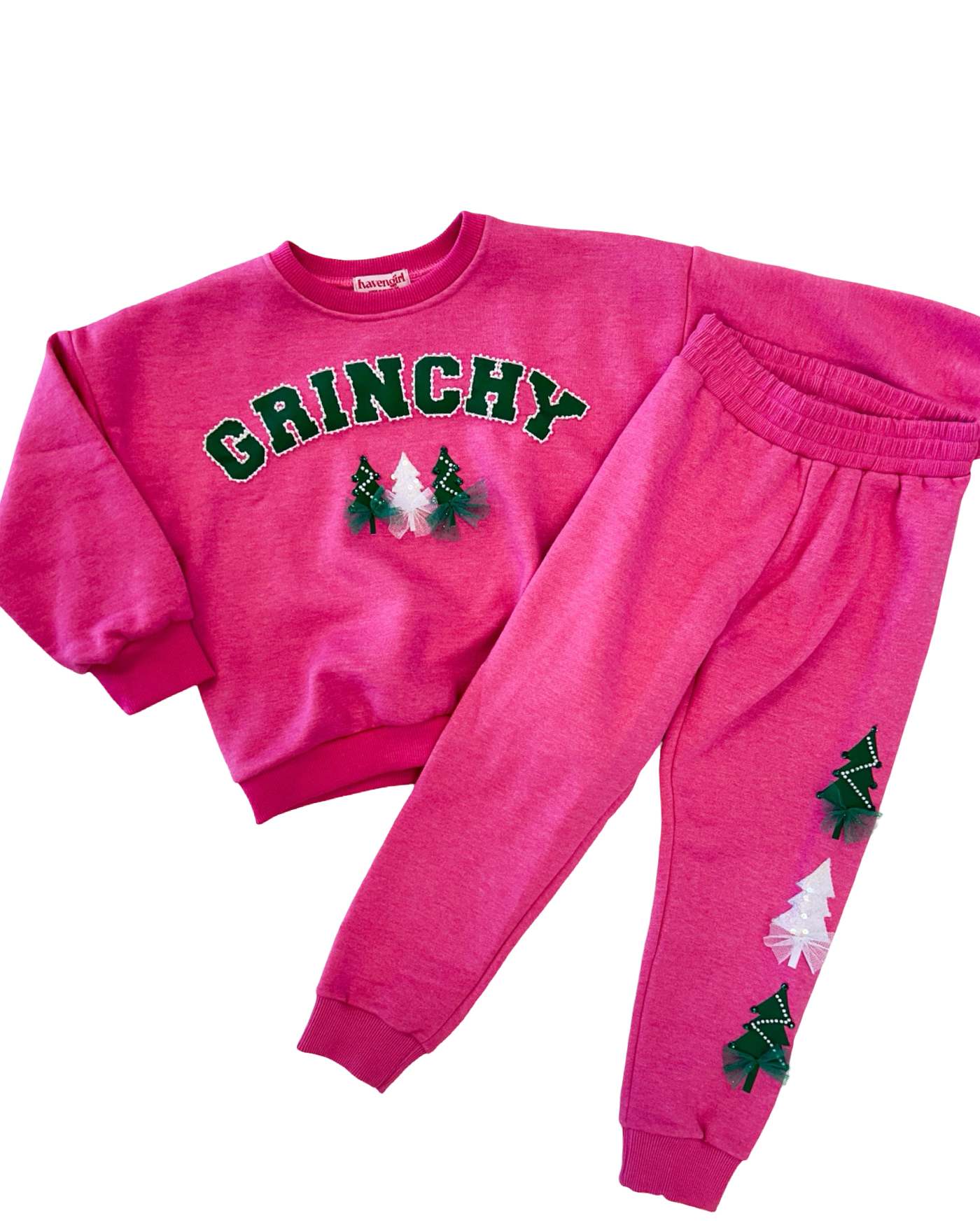 Barbie Pink Grinchy Sweatshirt Set