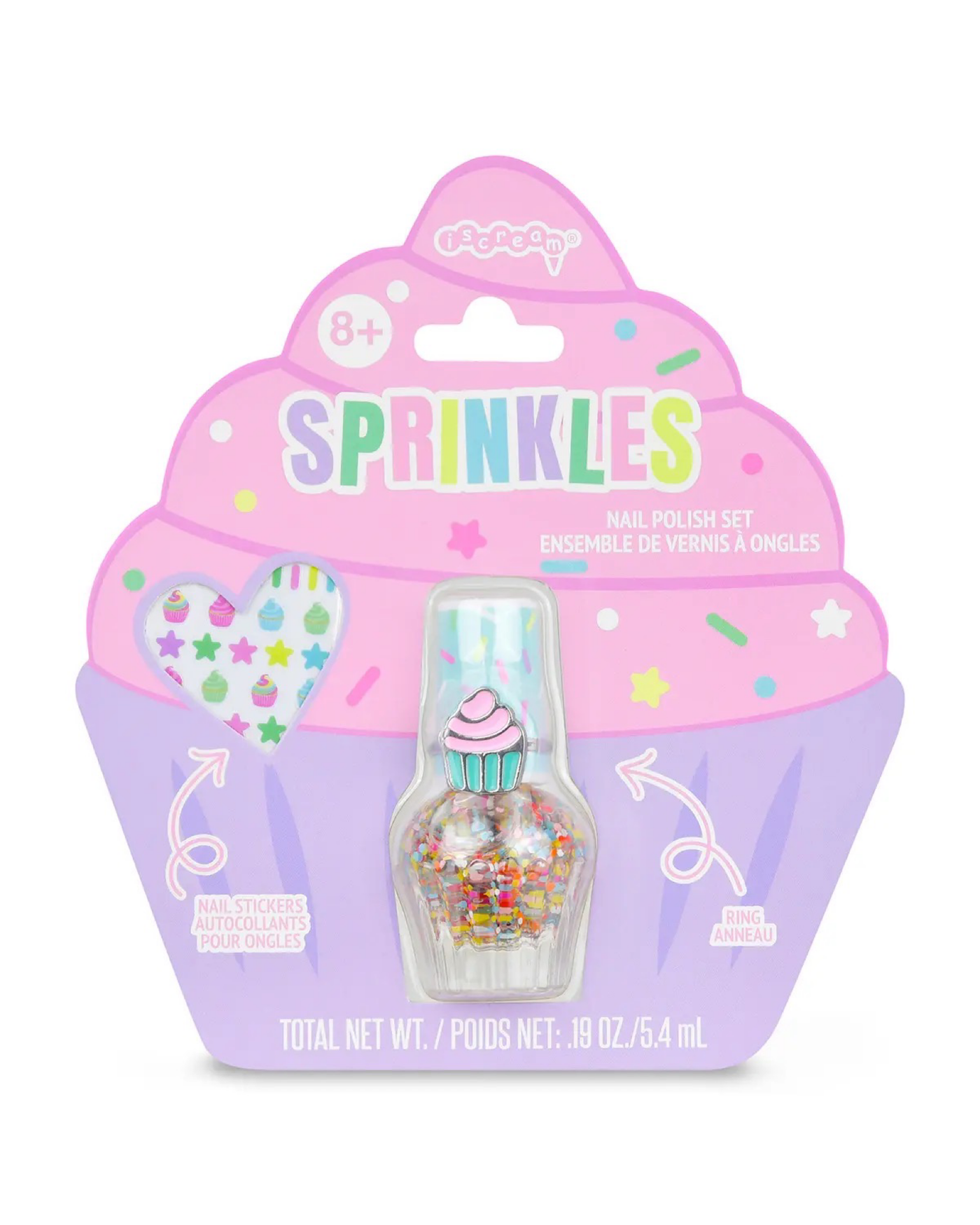Iscream Springkles Nail Polish Ring Set