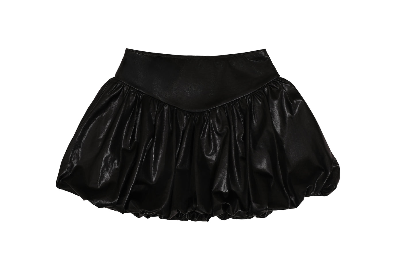 Black Shimmer Bubble Skirt