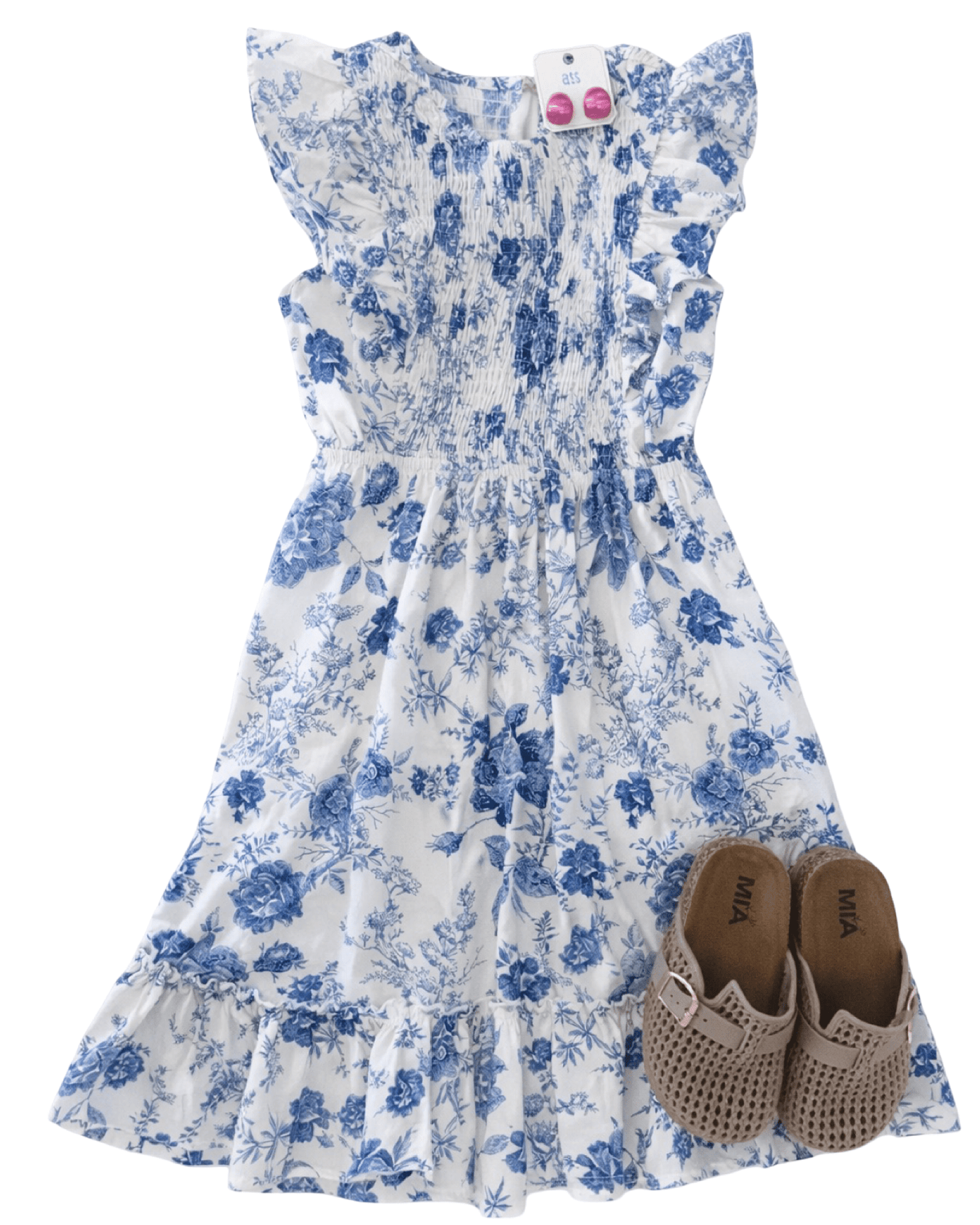 blue floral smock dress Women's Petite Summer Floral Smock Dress, Navy
